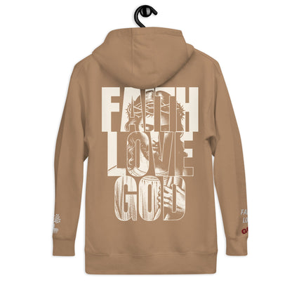 Christ the Redeemer in Latte – handmade Christian products in Black, Military Green, and Latte by JLD Designs Co.