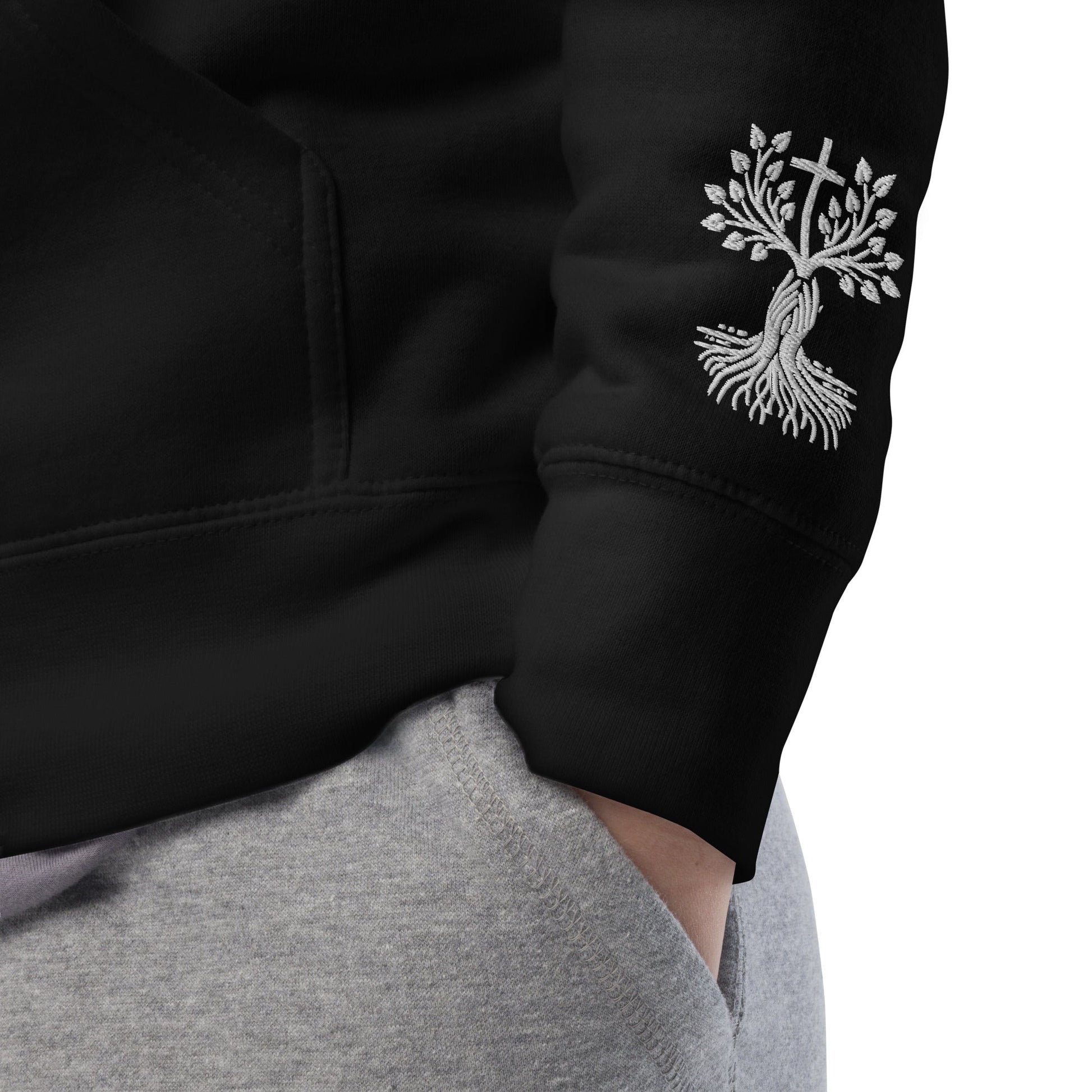 Christ the Redeemer in Latte – handmade Christian products in Black, Military Green, and Latte by JLD Designs Co.