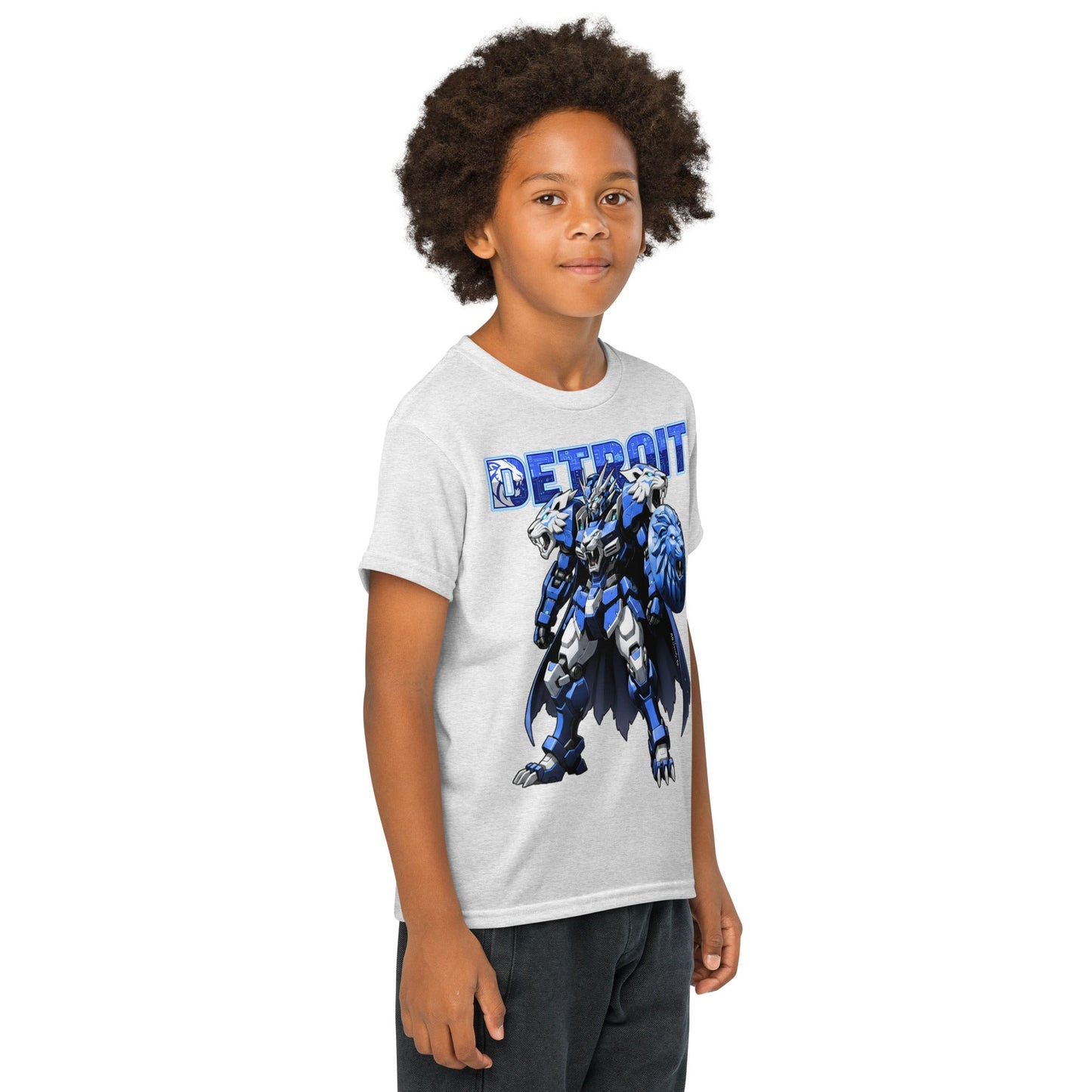 Detroit Lion Youth in Ash – handmade Christian products in Black, Military Green, and Latte by JLD Designs Co.