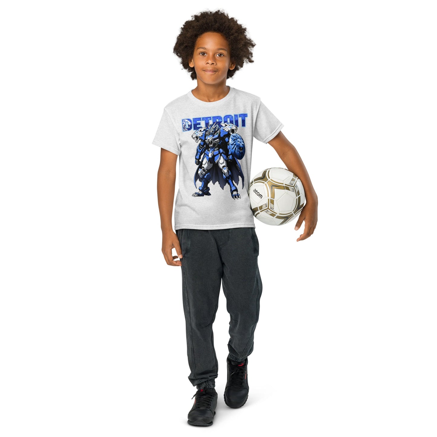 Detroit Lion Youth in Ash – handmade Christian products in Black, Military Green, and Latte by JLD Designs Co.