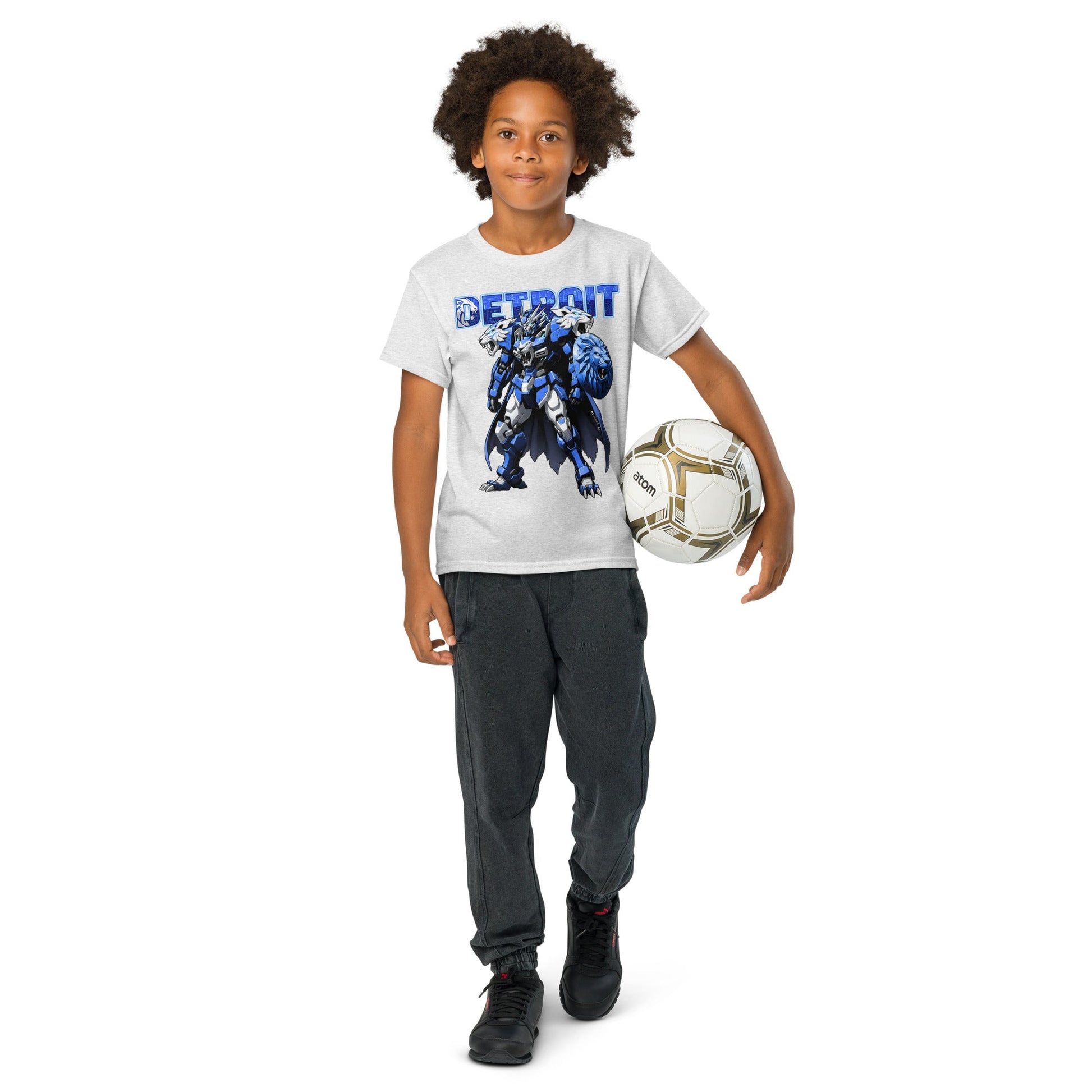 Detroit Lion Youth in Ash – handmade Christian products in Black, Military Green, and Latte by JLD Designs Co.