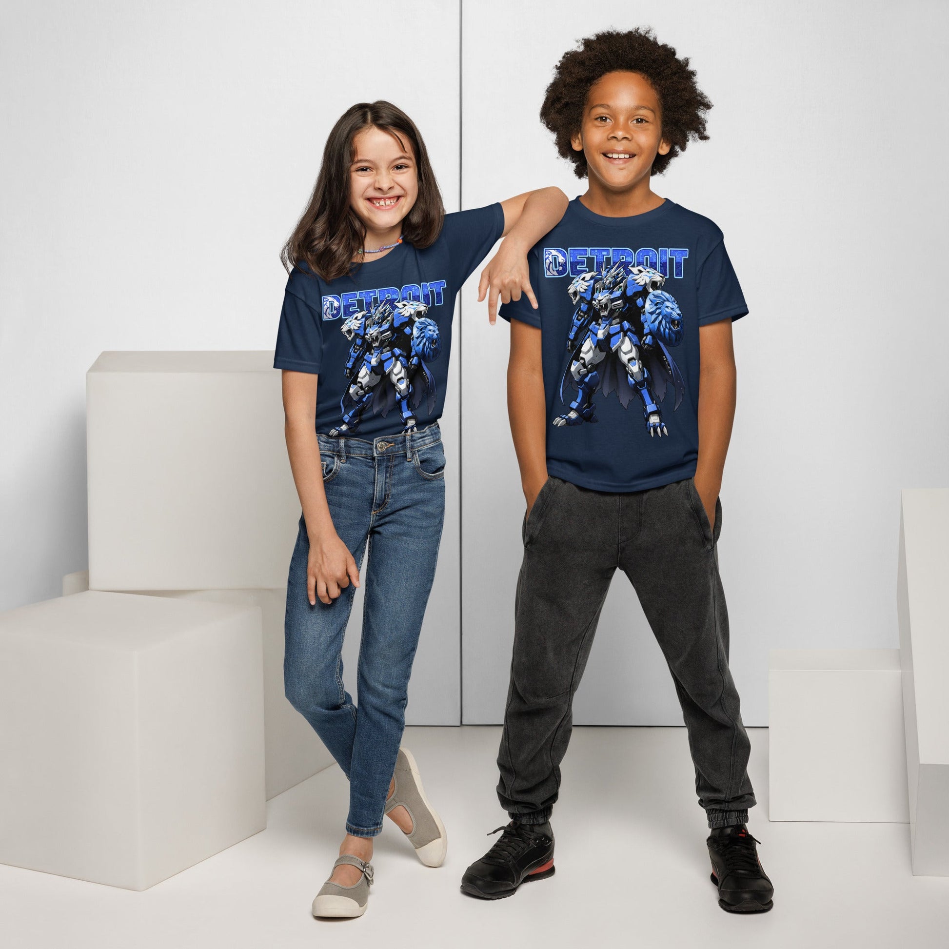 Detroit Lion Youth in Black – handmade Christian products in Black, Military Green, and Latte by JLD Designs Co.