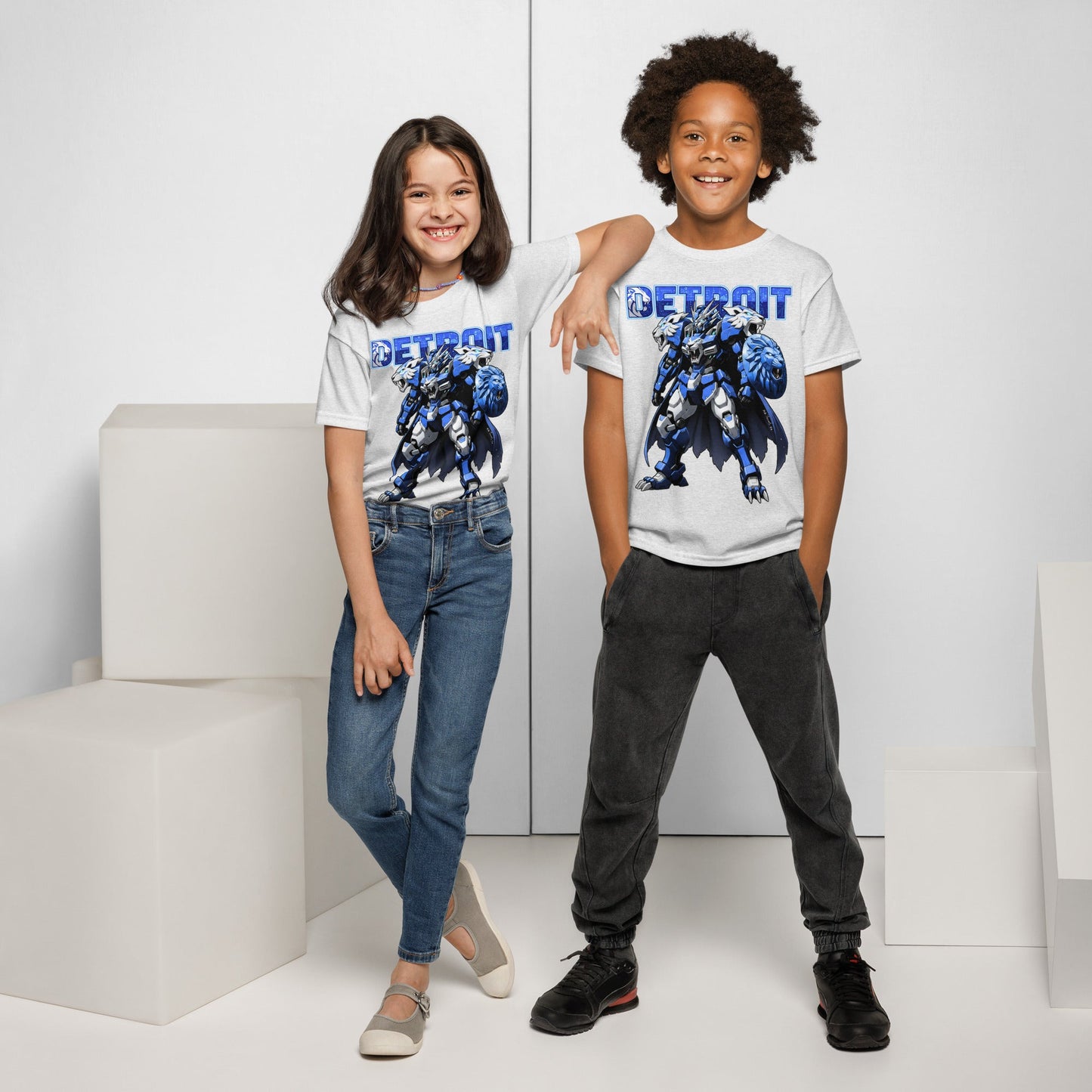 Detroit Lion Youth in Black – handmade Christian products in Black, Military Green, and Latte by JLD Designs Co.