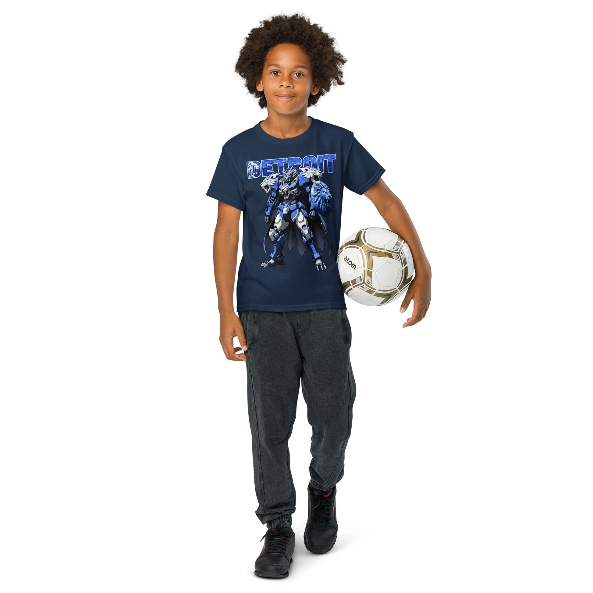 Detroit Lion Youth in Navy – handmade Christian products in Black, Military Green, and Latte by JLD Designs Co.