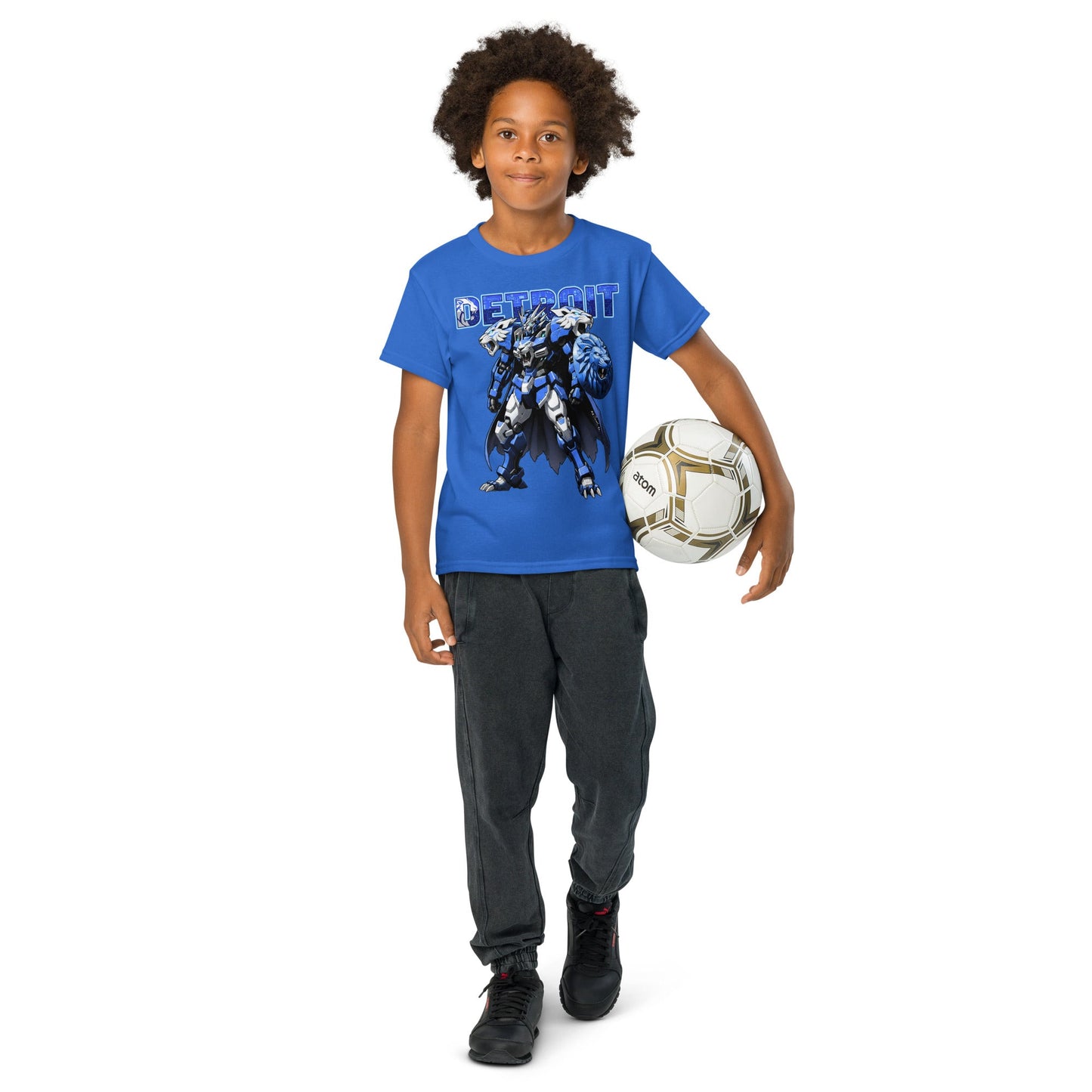 Detroit Lion Youth in Royal – handmade Christian products in Black, Military Green, and Latte by JLD Designs Co.