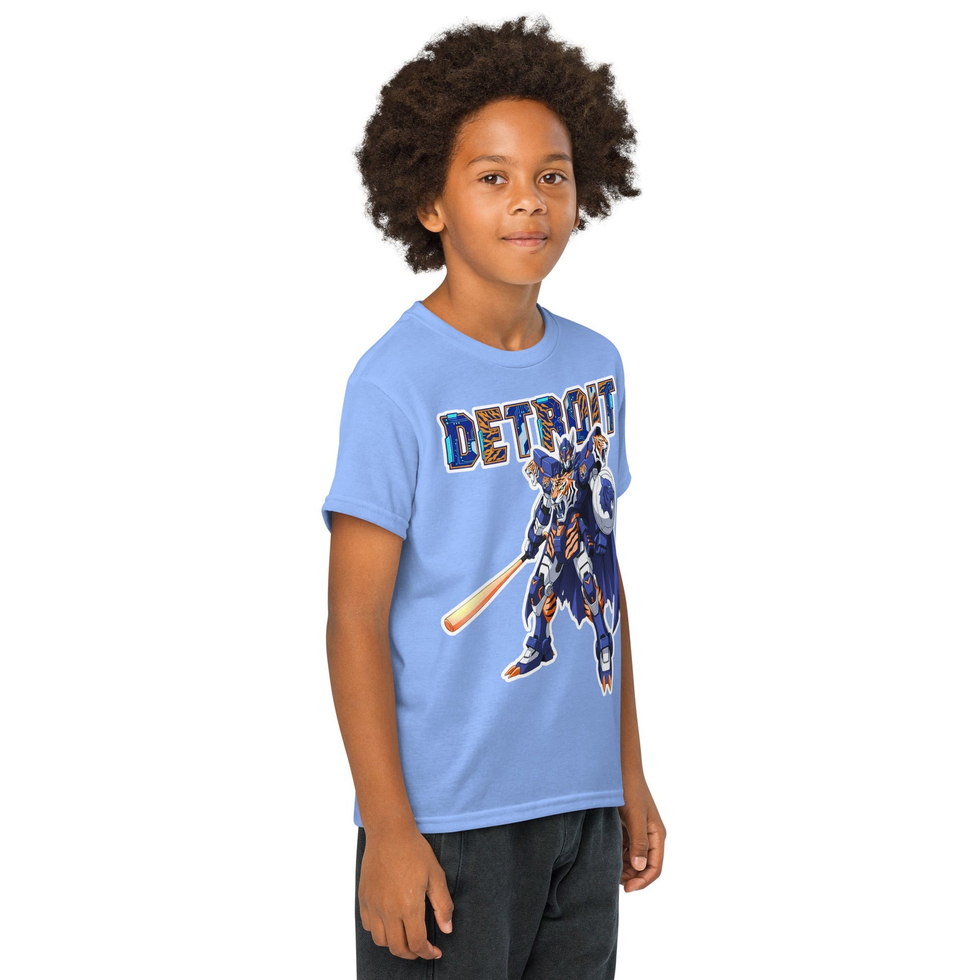 Detroit Tiger Youth in Carolina Blue – handmade Christian products in Black, Military Green, and Latte by JLD Designs Co.