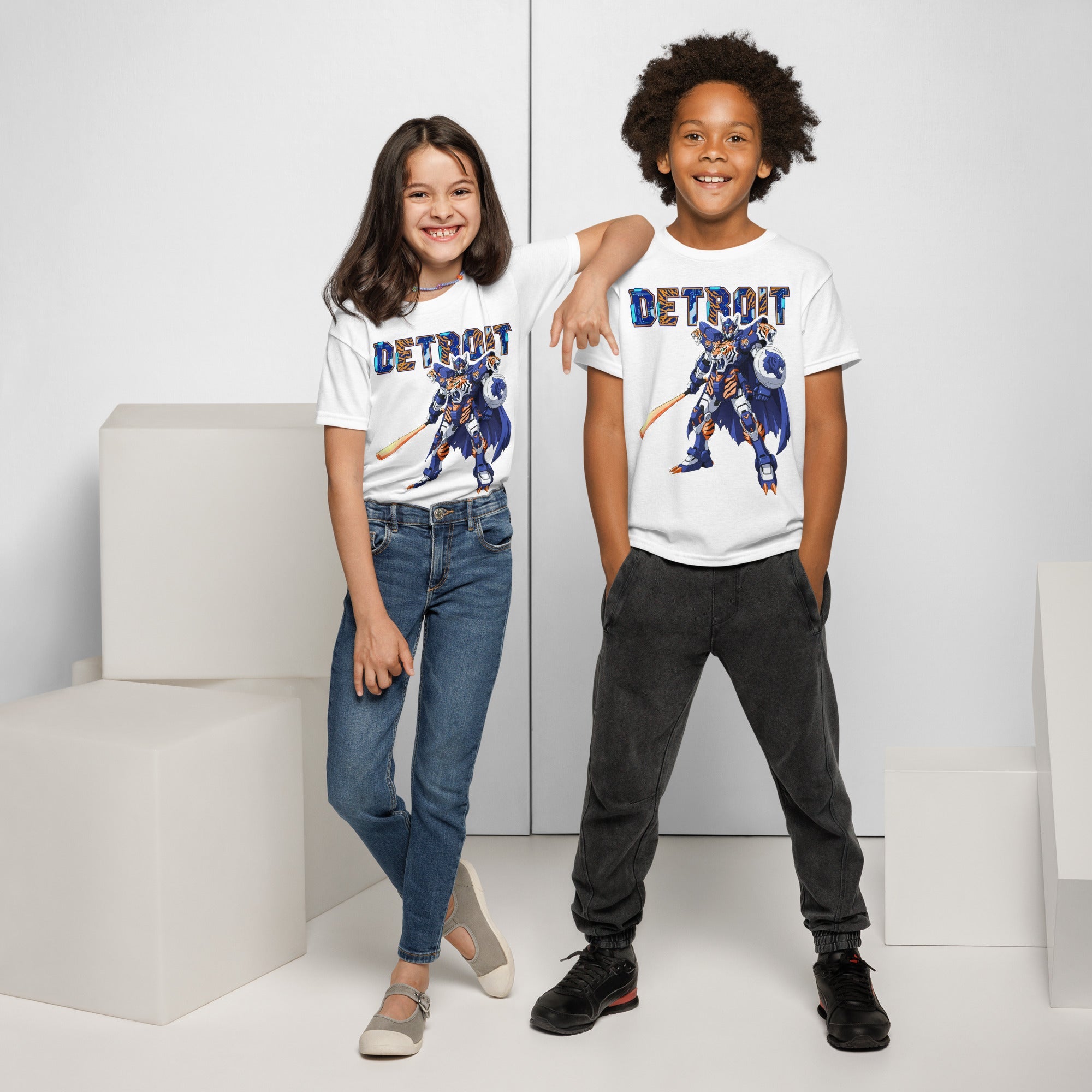 Detroit Tiger Youth in Dark Heather – handmade Christian products in by JLD Designs Co.