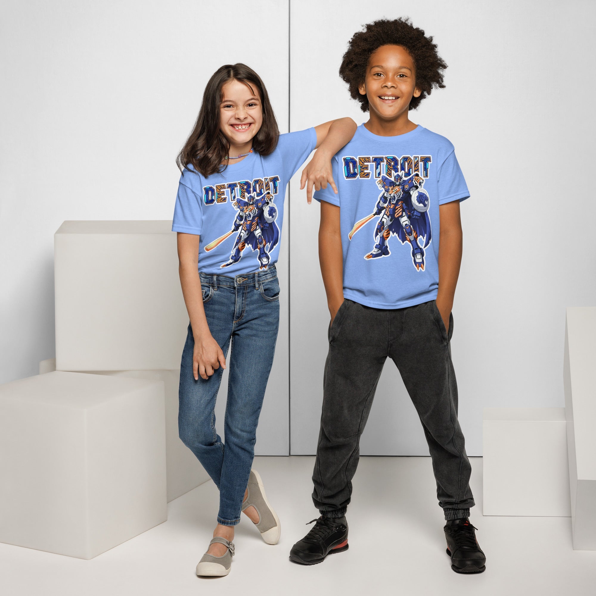 Detroit Tiger Youth in Dark Heather – handmade Christian products in by JLD Designs Co.