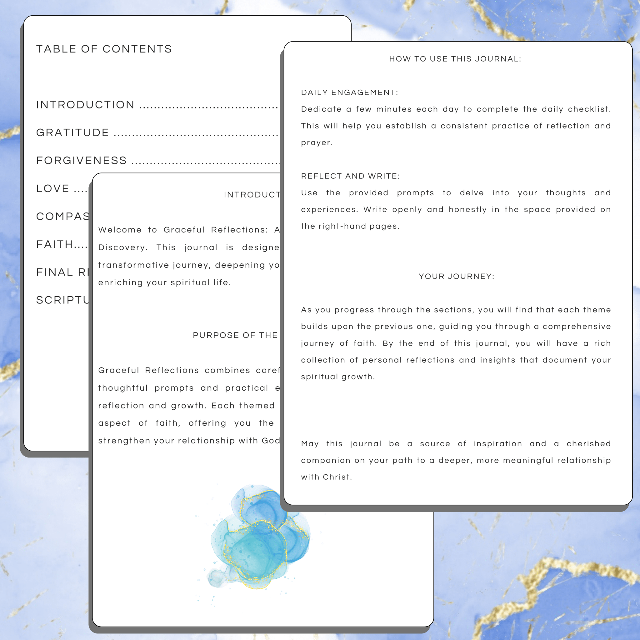 Graceful Reflections: Blue – handmade Christian products JLD Designs Co.