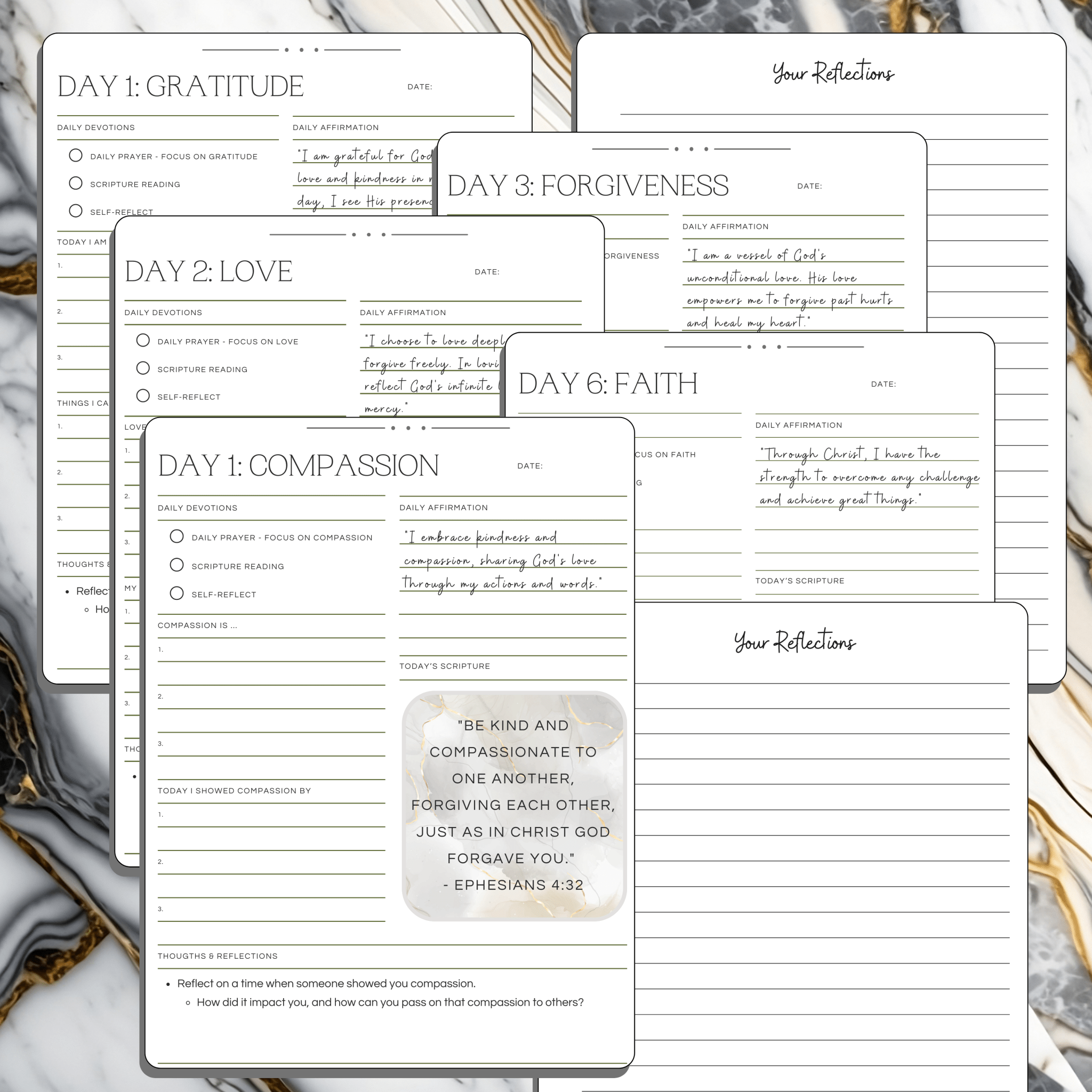 Graceful Reflections: White – Christian Journal products JLD Designs Co.