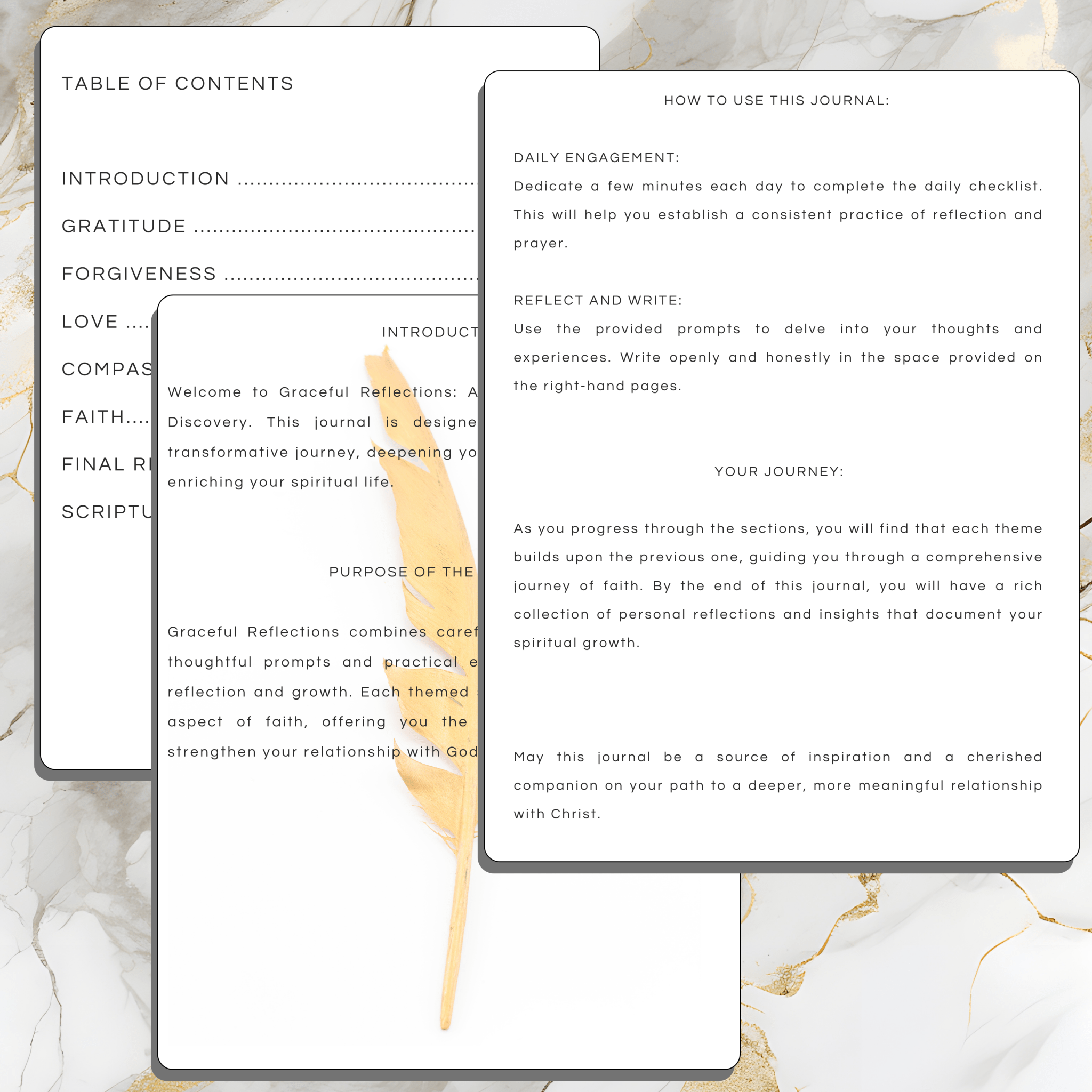 Graceful Reflections: White – Christian Journal products JLD Designs Co.