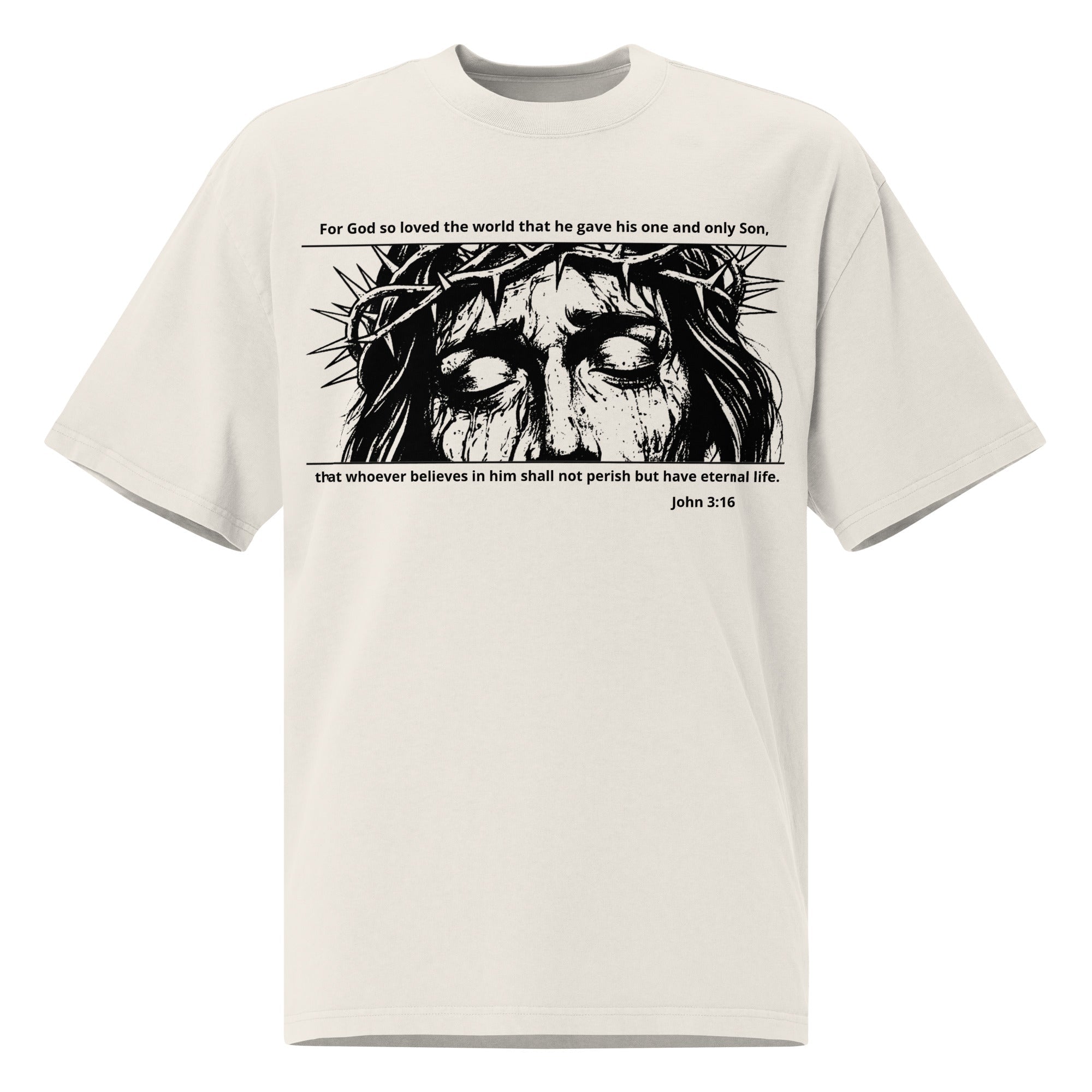 John 3:16 Jesus Tee EMBROIDERY – handmade Christian products JLD Designs Co.