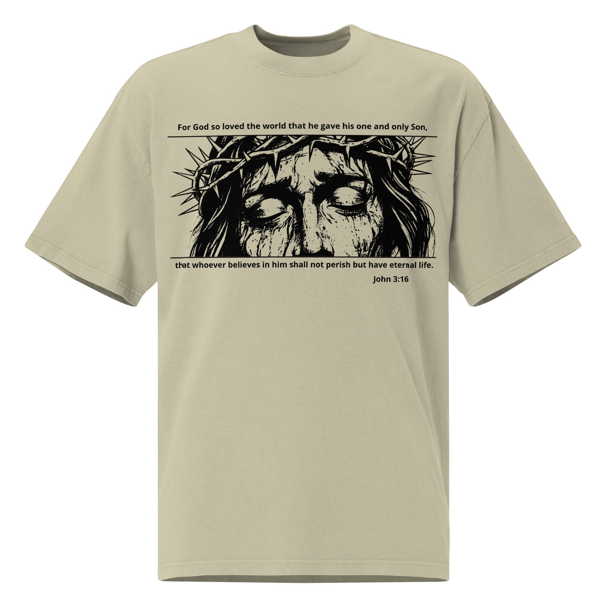 John 3:16 Jesus Tee EMBROIDERY – handmade Christian products JLD Designs Co.