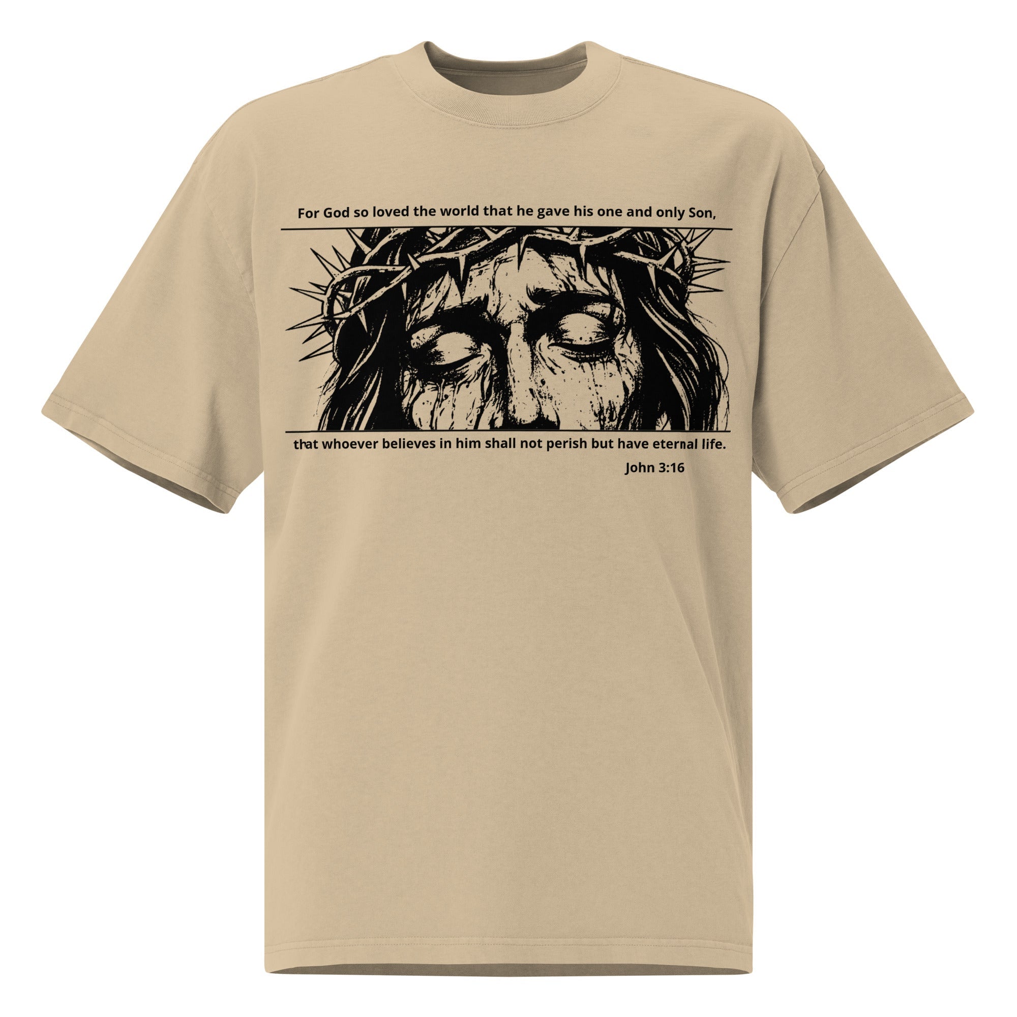 John 3:16 Jesus Tee EMBROIDERY – handmade Christian products JLD Designs Co.