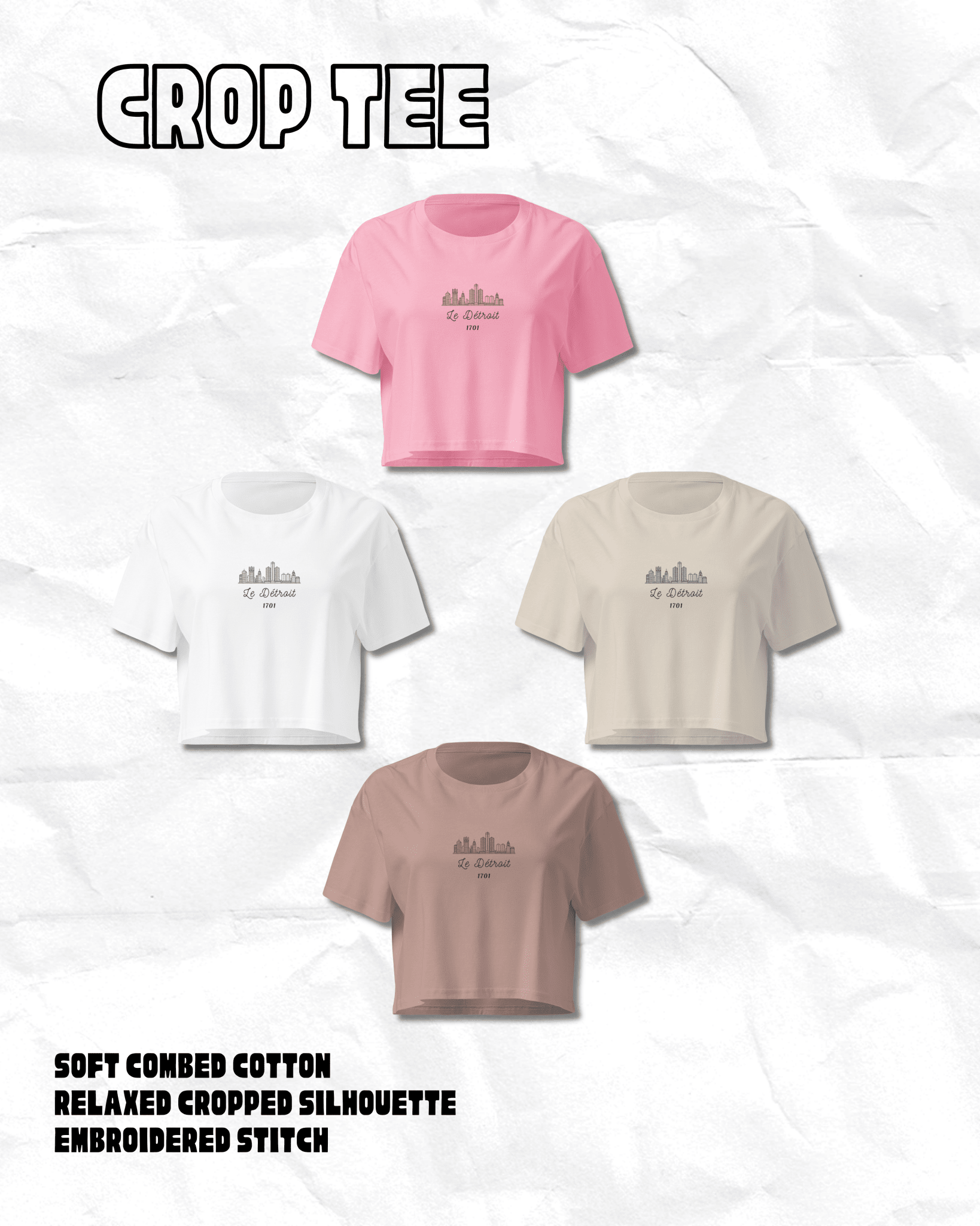 Le Détroit Women’s crop top T - SHIRT – handmade Christian products JLD Designs Co.