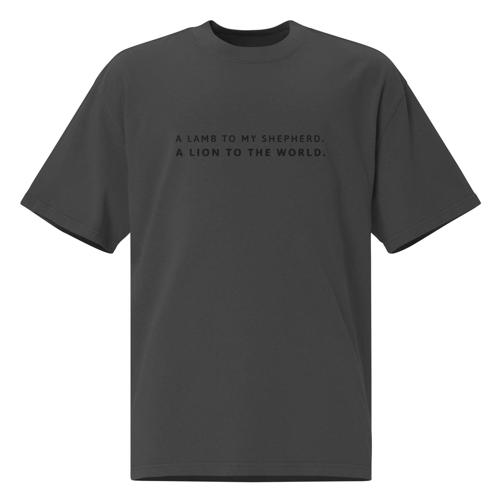 Lion To The World Tee EMBROIDERY – handmade Christian products JLD Designs Co.