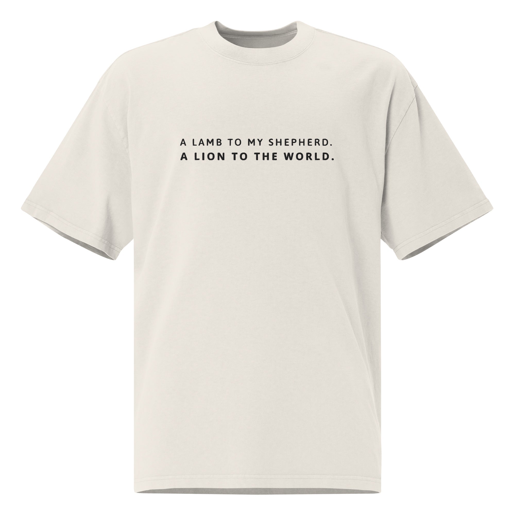 Lion To The World Tee EMBROIDERY – handmade Christian products JLD Designs Co.