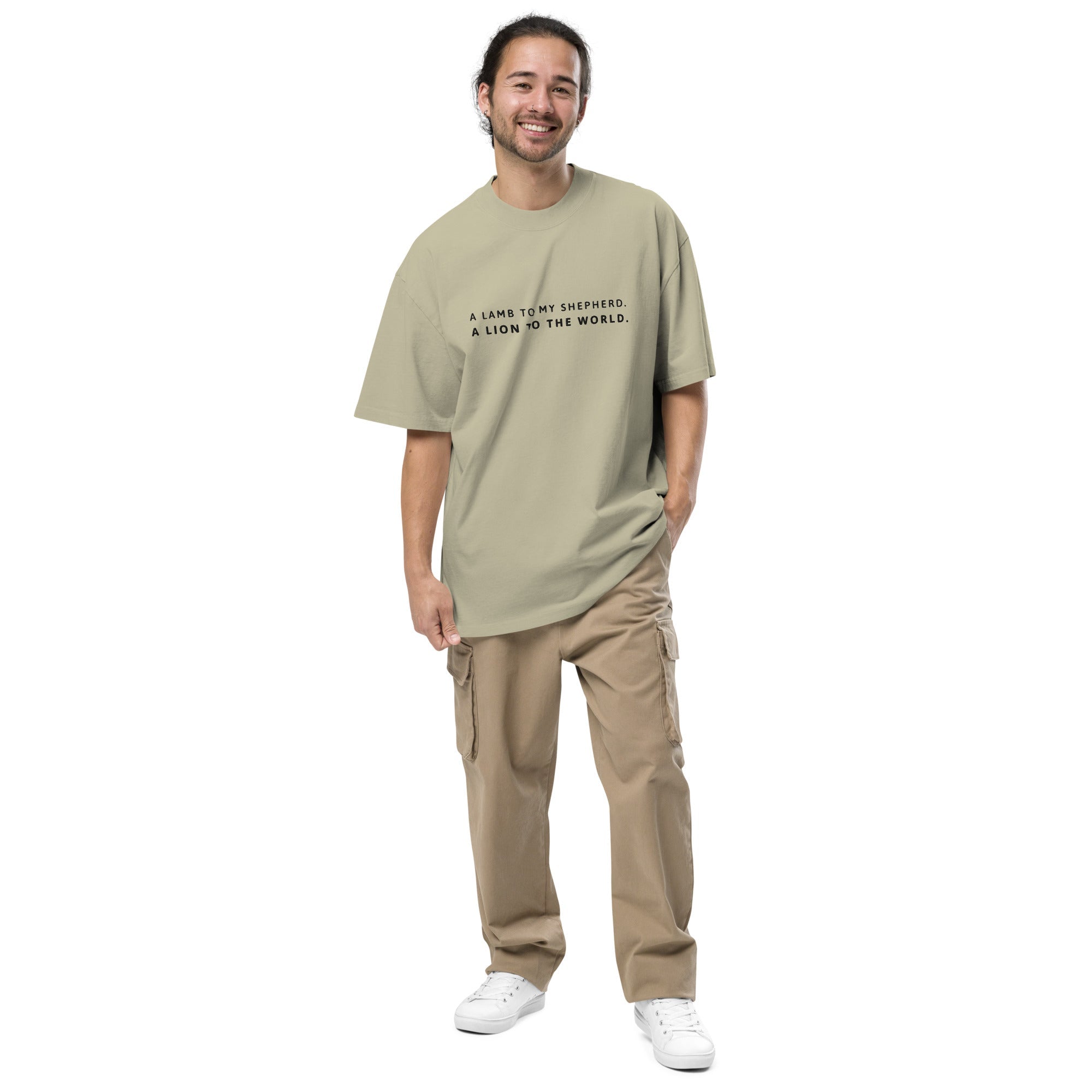 Lion To The World Tee EMBROIDERY – handmade Christian products JLD Designs Co.