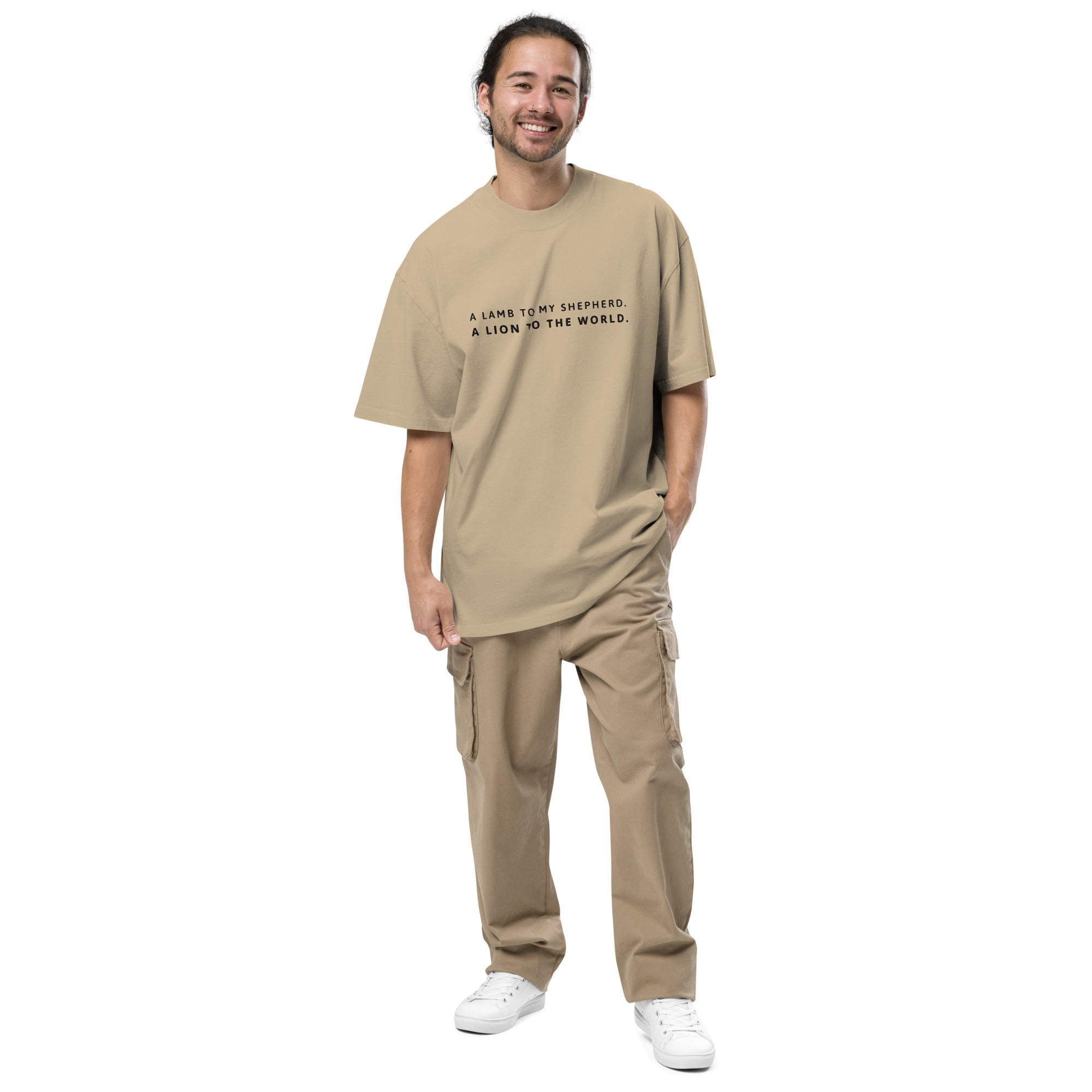 Lion To The World Tee EMBROIDERY – handmade Christian products JLD Designs Co.