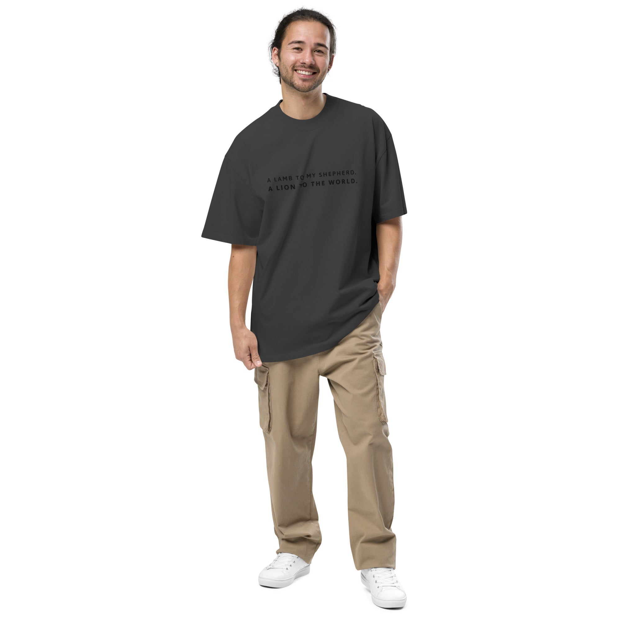 Lion To The World Tee EMBROIDERY – handmade Christian products JLD Designs Co.