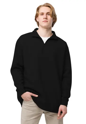 Fleece Pullover in Black
