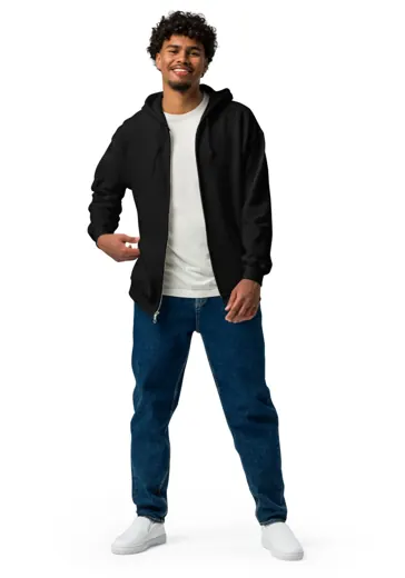 Classic Zip Hoodie in Black