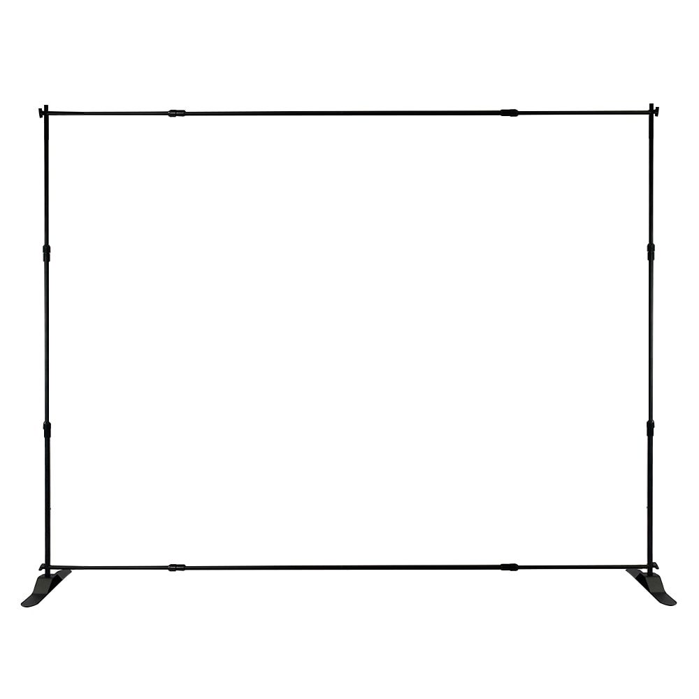 Adjustable backdrop frame set up without the fabric