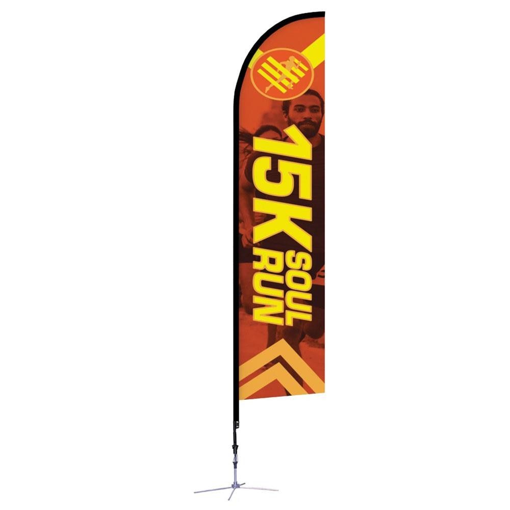 14 ft feather flag on a cross base, sample design