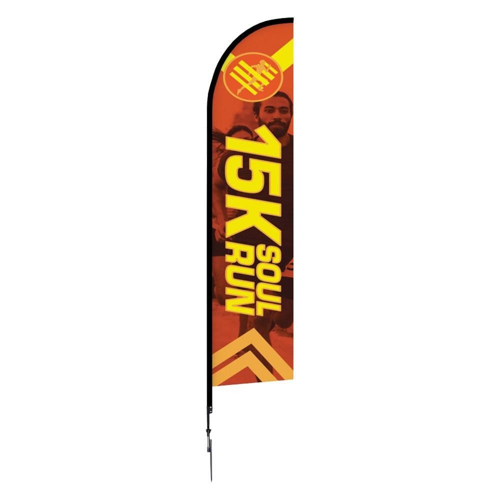 14 ft feather flag on a ground spike, sample design