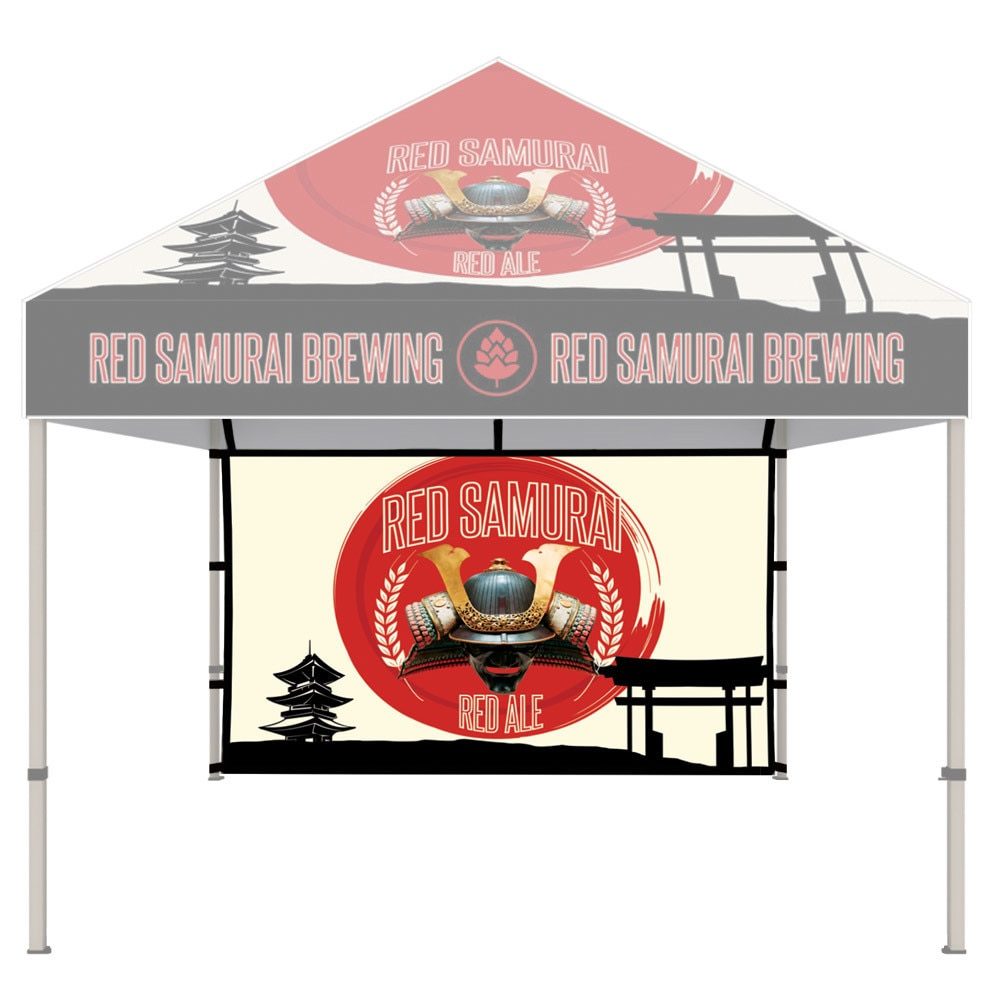 Full wall on a 10 ft canopy tent, sample design