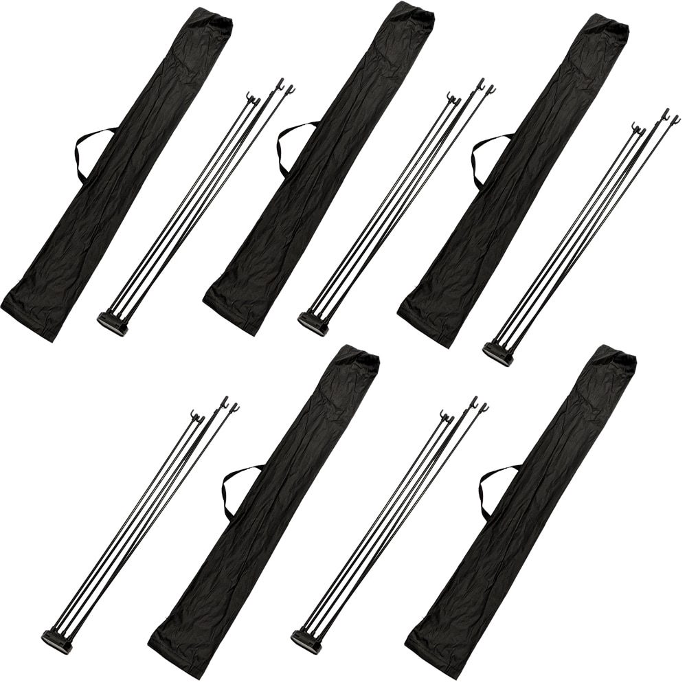 Five X-banner stands with five carry bags